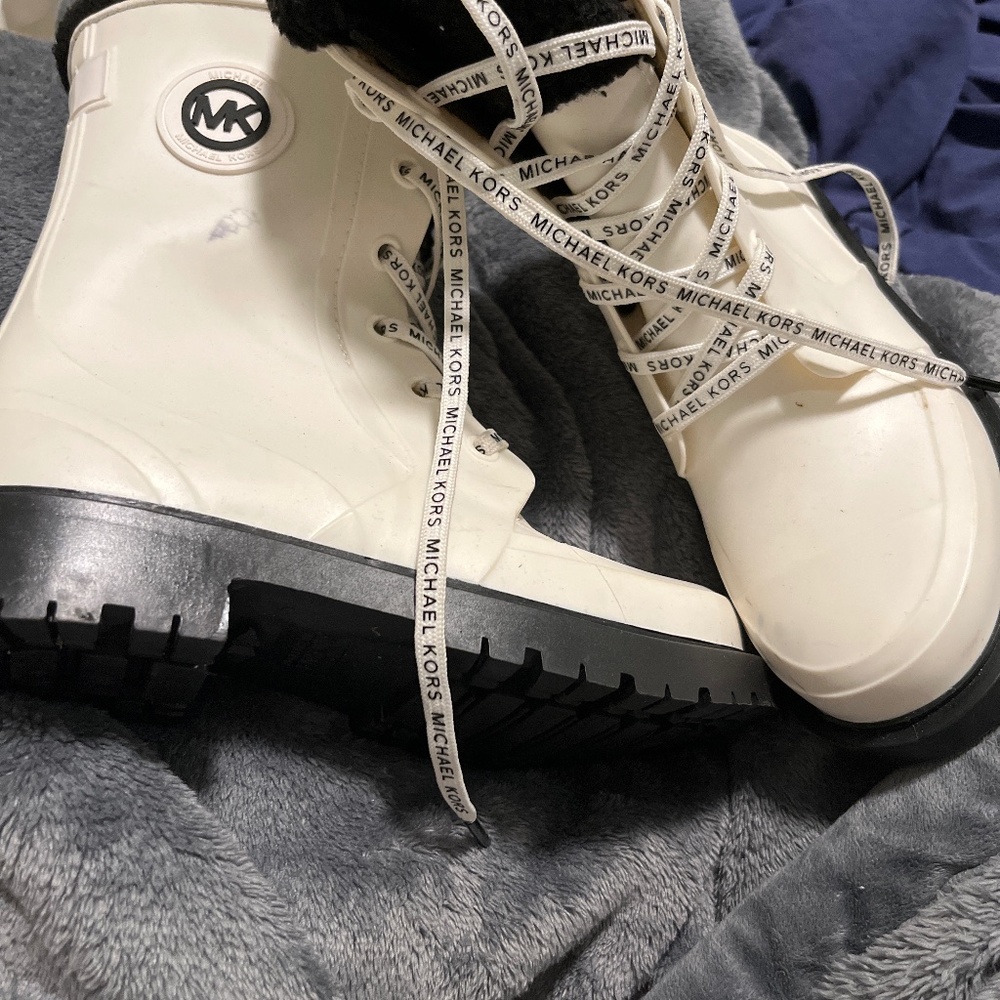Michael Kors lace up boots pre owned